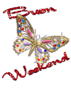 Gif animé bon week-end papillon